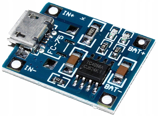 ŁADOWARKA AKUMULATORÓW LI-ION TP4056 MIKRO USB