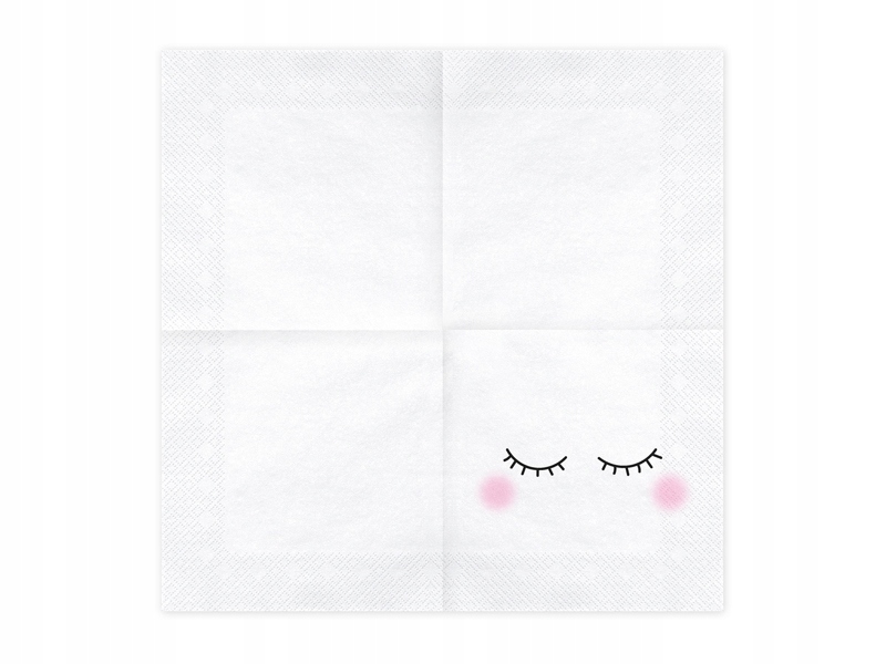 Serwetki trójwarstwowe białe Buźka 33x33cm 20szt Rodzaj serwetki