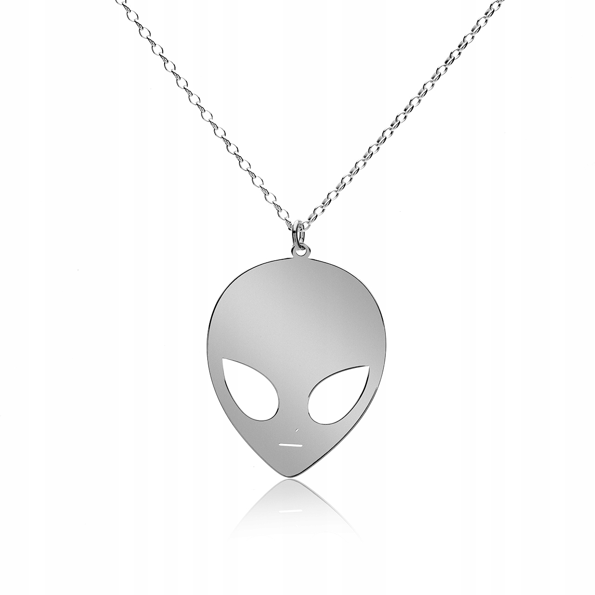 

Naszyjnik Alien srebrny rodowany Grawer Gratis