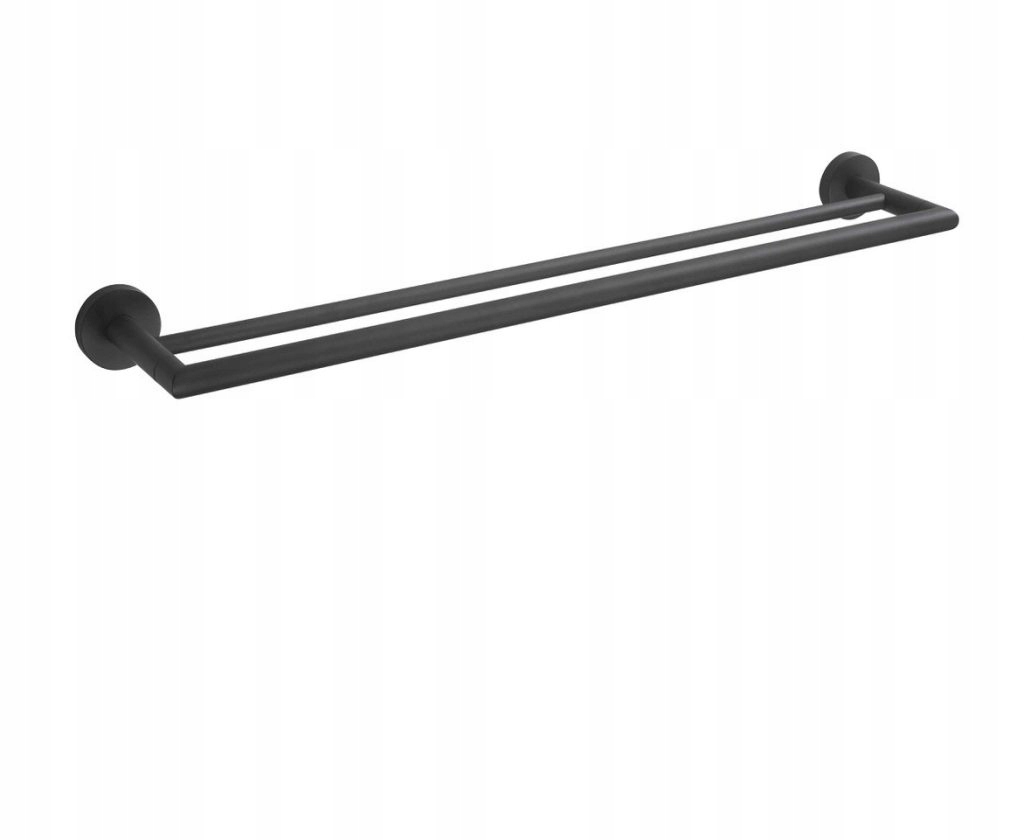 Stella Classic dvojitý jednoduchý věšák 60 cm 07.120-B černý matný