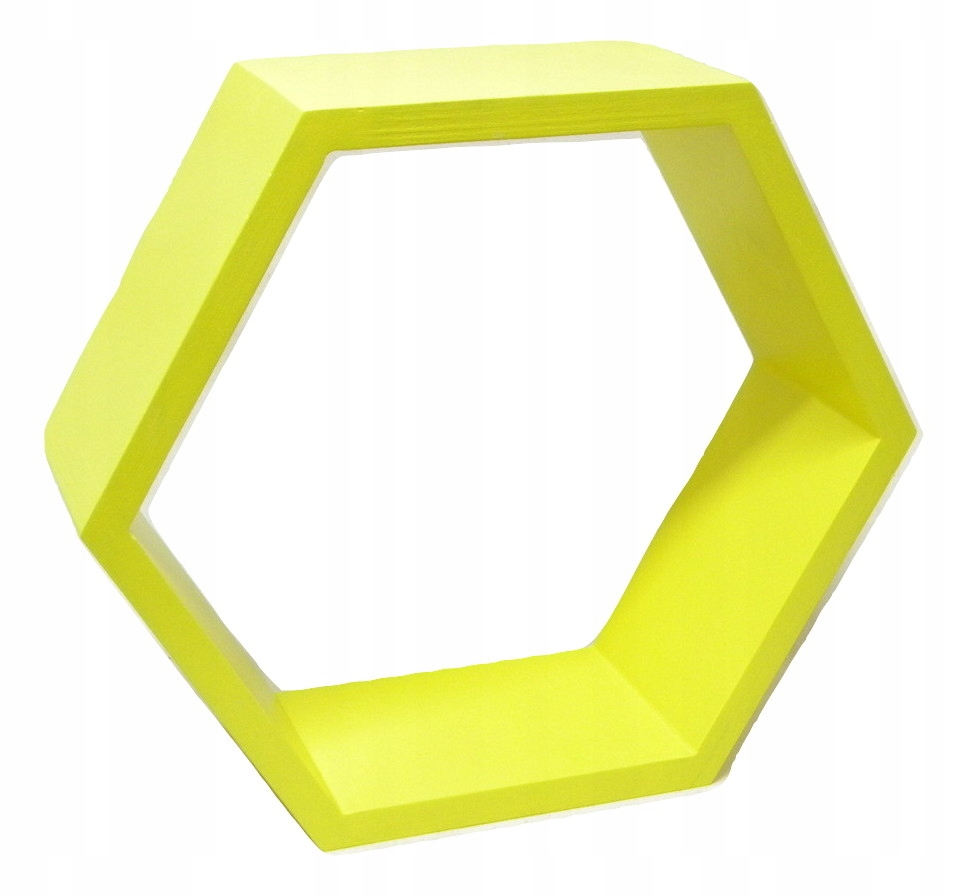 

Drewniana Półka Plaster Miodu Hexagon Żółty