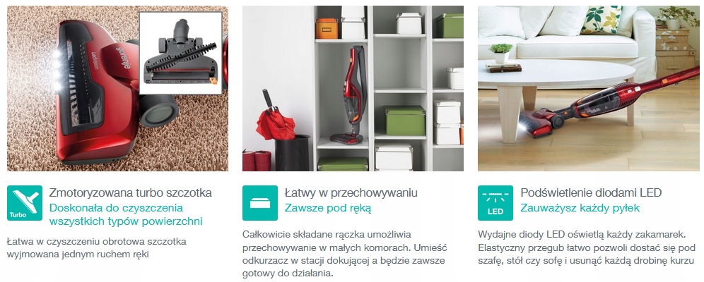 ODKURZACZ PIONOWY GORENJE SVC216FR 2w1 HEPA LED Praca na mokro nie