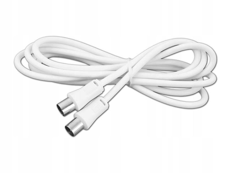

Kabel antenowy wtyk Tv wtyk Tv 1,8m biały (2378a