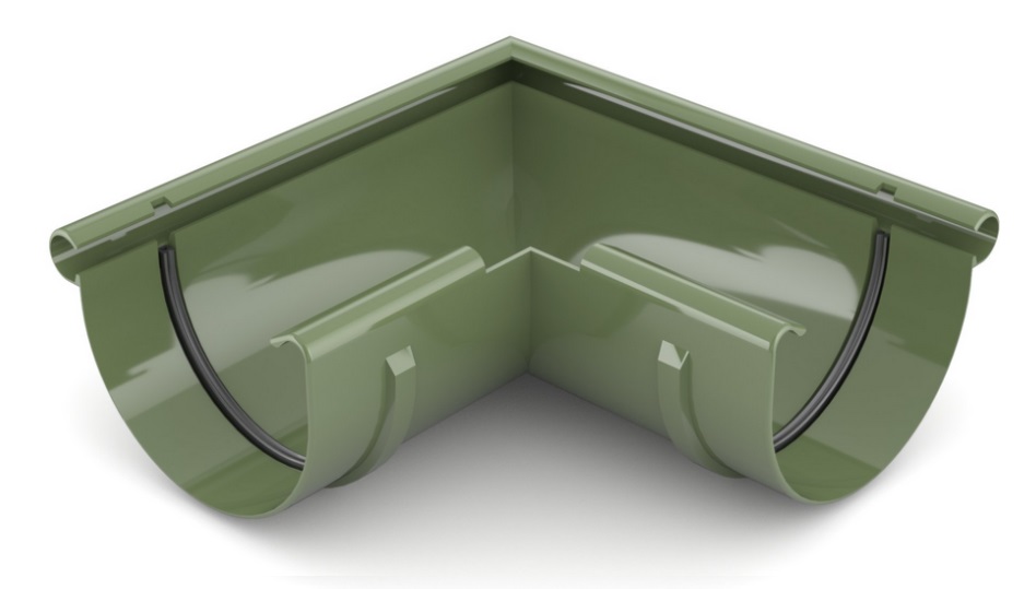 narożnik ZEWNĘTRZNY rynny 125mm Bryza ZIELONY
