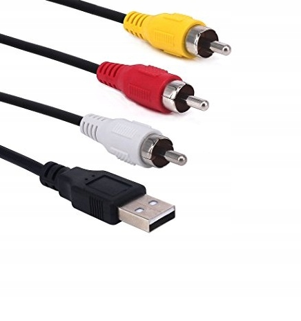 

Kabel wtyk Usb - 3x Rca cinch cincz 1,5m (1188)