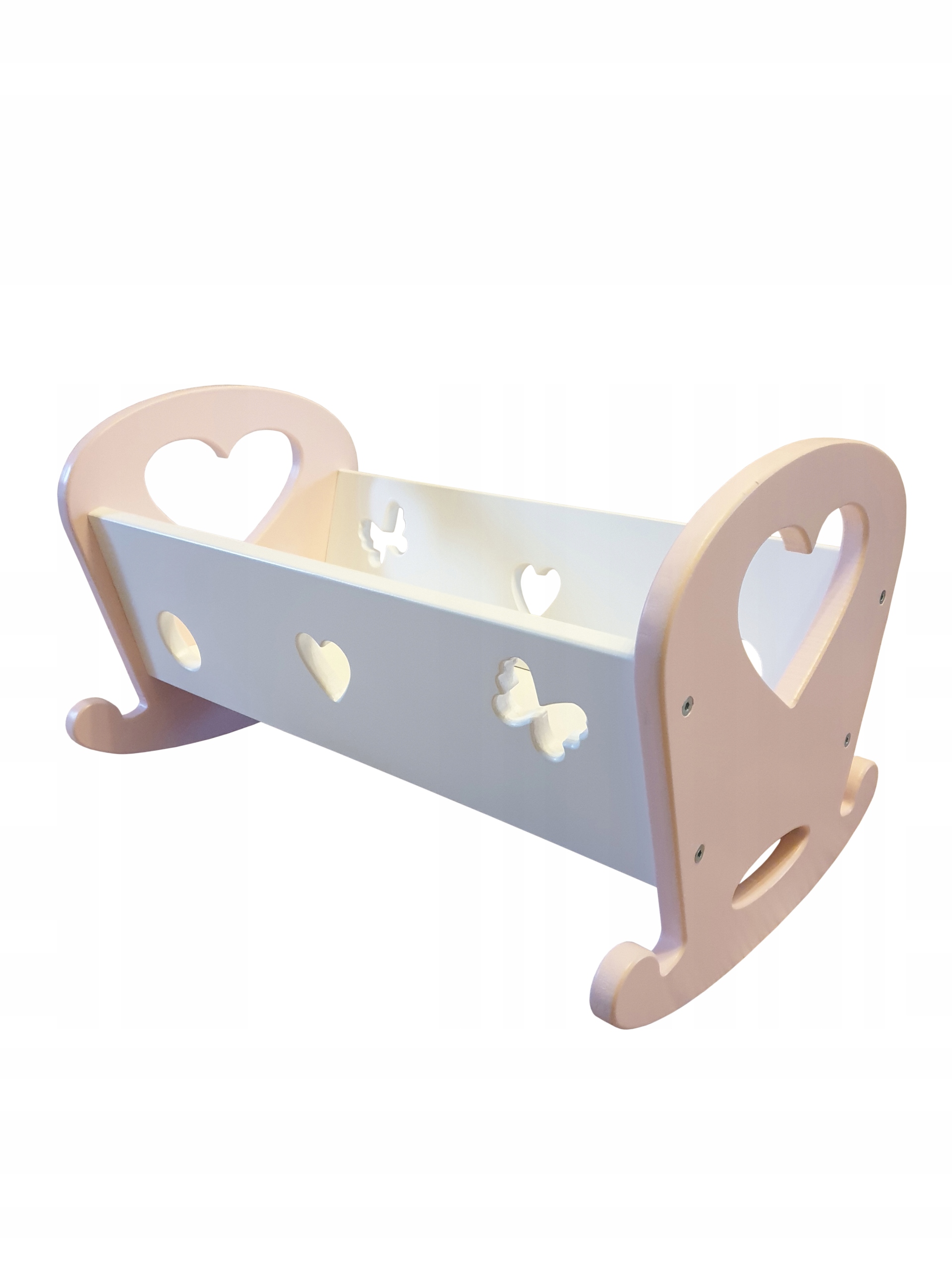 DREWNIANA KOŁYSKA DLA LALEK ŁÓŻECZKO DLA LALEK