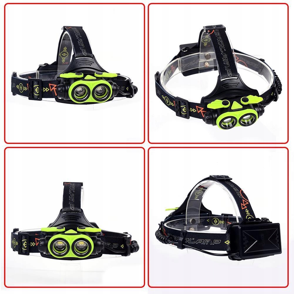 Profesjonalna Latarka czołowa ZOOM XR-E Q5 3xAAA Kolor dominujący czarny