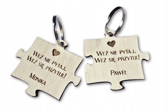 

brelok na klucze Puzzle 2szt grawer Dla Par walent