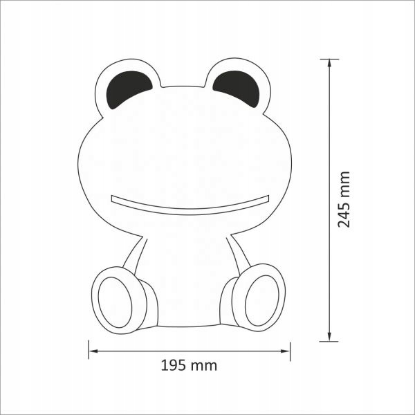 SANICO lampka nocna dziecięca żabka zielona LED Zasilanie sieciowe