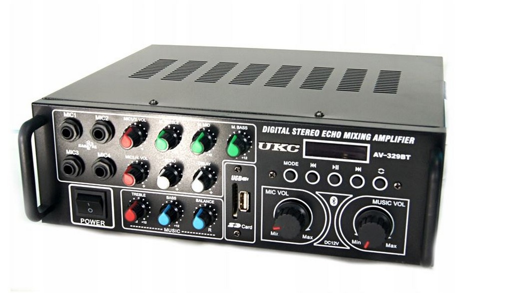 AMPLIFIER WZMACNIACZ USB SD MP3 FM 240W BLUETOOTH Model WZMACNIACZ UKC model AV-329BT