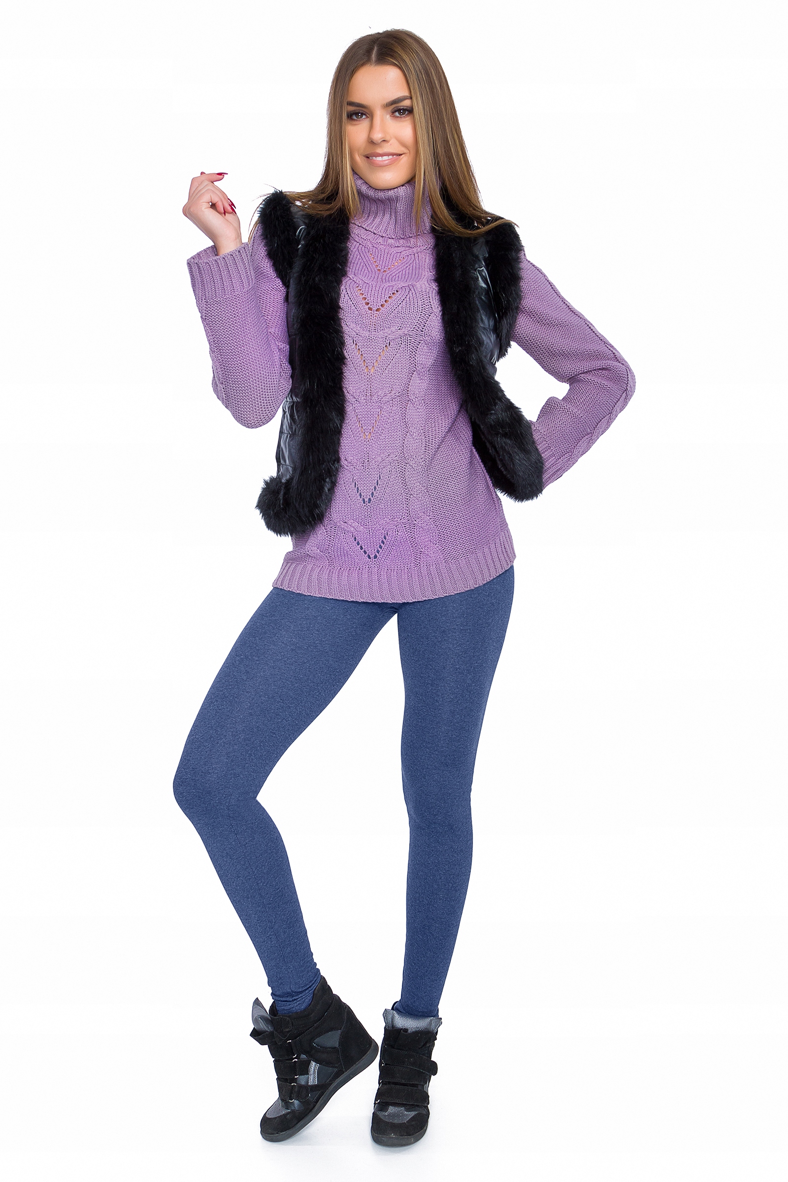

Legginsy Ocieplane Polar Wysoki Stan Panel LWPP28