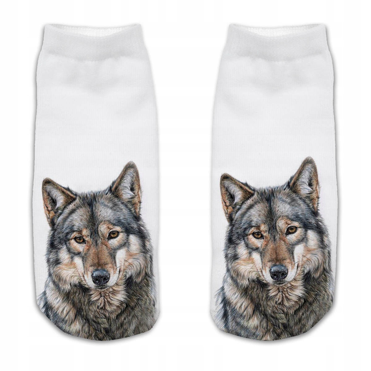 

Skarpetki Stopki Fullprint 3D Wilk Szary Modne