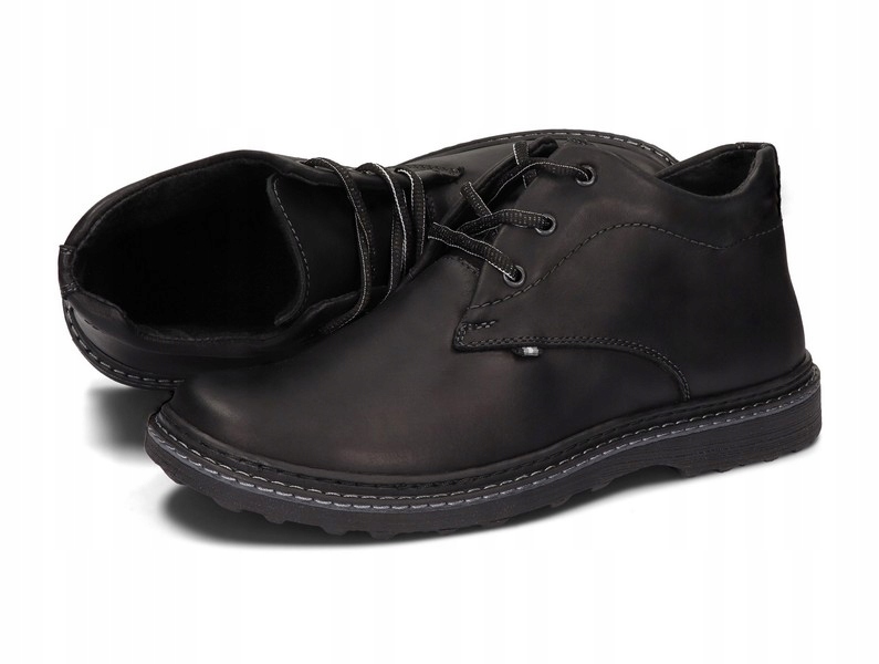 TRAPERY OCIEPLONE PÓŁBUT TRZEWIKI SKÓRA 056 CZ 46 Rozmiar 46