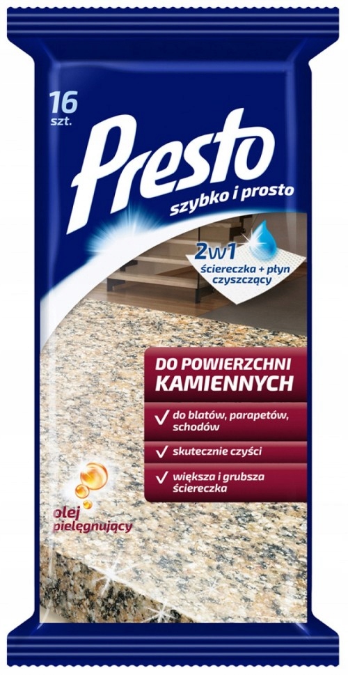 

Presto ściereczki do powierzchni kamiennych 16szt.