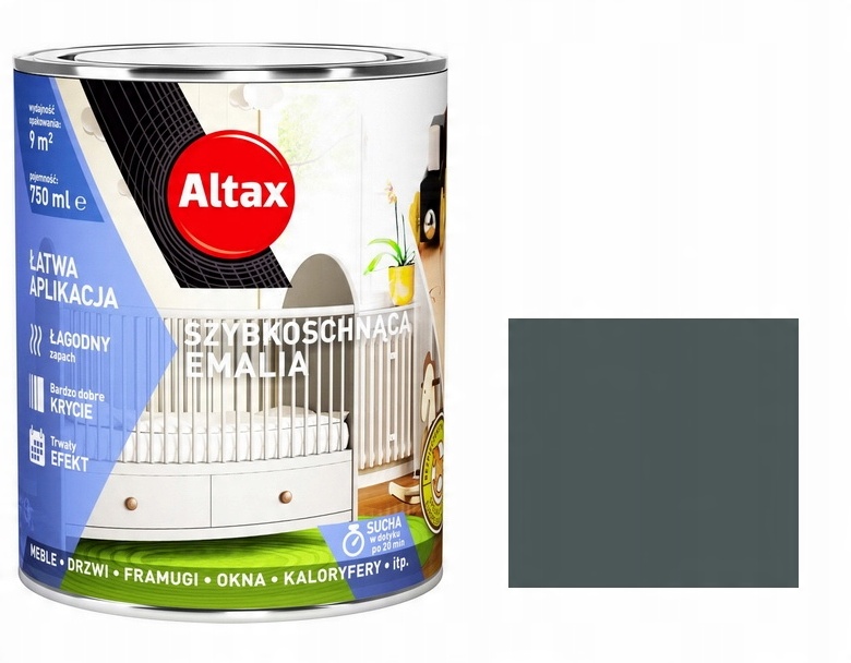 

Altax Emalia Szybkoschnąca 0,75L Antracyt Połysk