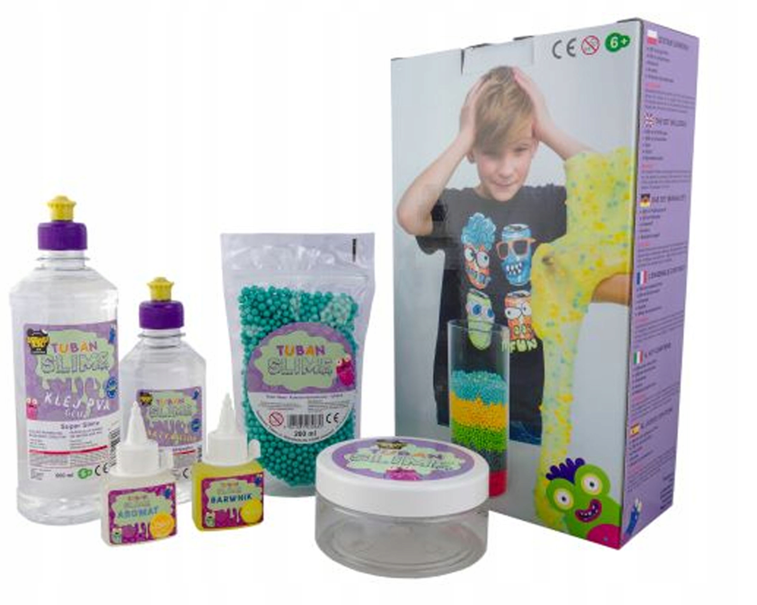 

Tuban Slime Klej+aktywator+barwnik Zestaw Prezent