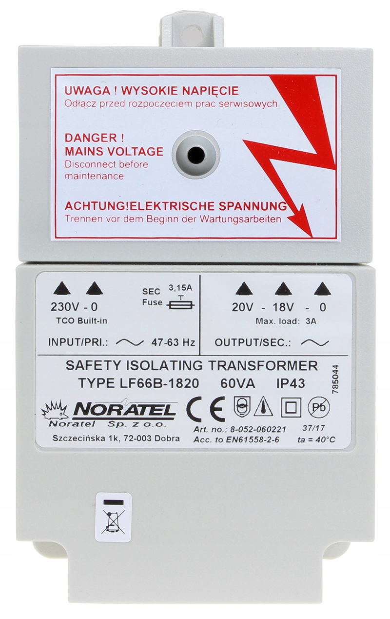 Transformator TR 60VA PULSAR SATEL OPU-3P OPU-4P