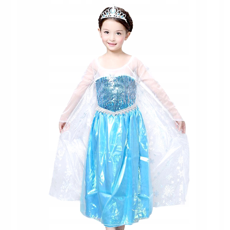 SUKIENKA ELSA Frozen Strój Kostium Przebranie L Rozmiar 122