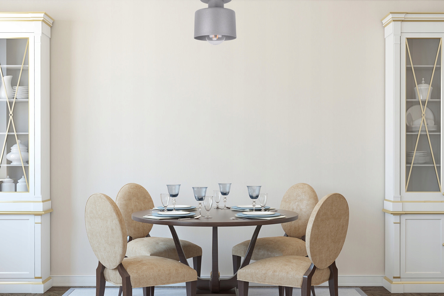 LAMPA WISZĄCA SUFITOWA ŻYRANDOL PLAFON METALOWA Kształt okrągły