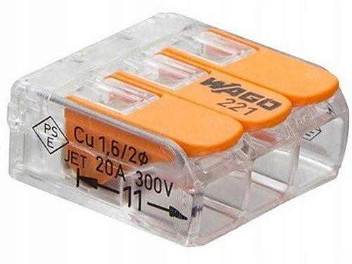 

Szybkozłączka złączka 3x4mm Wago mini uniwersalna