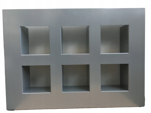 Metalowa półka skrzyniowa; titan