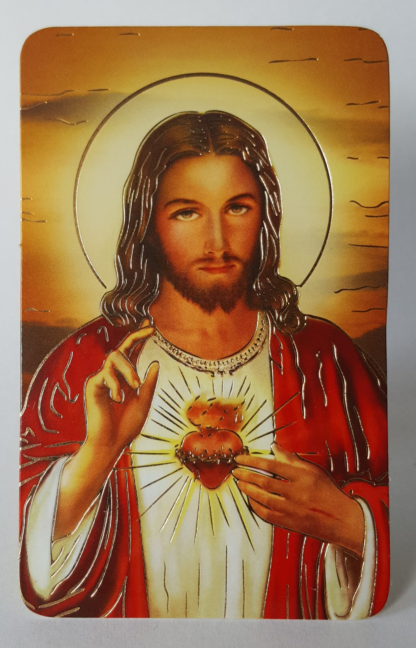 

Serce Jezusa Obrazek z modlitwą ofiarowania 8x5