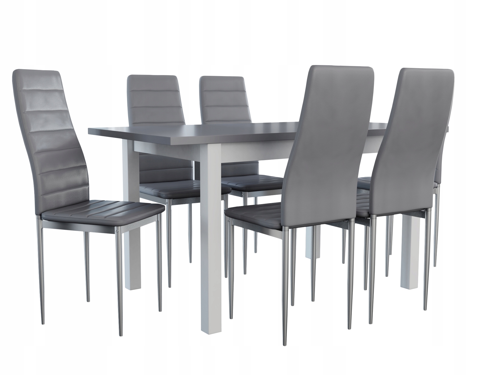 ROZKŁADANE STOŁY, STÓŁ DO JADALNI, 6 KRZESEŁ