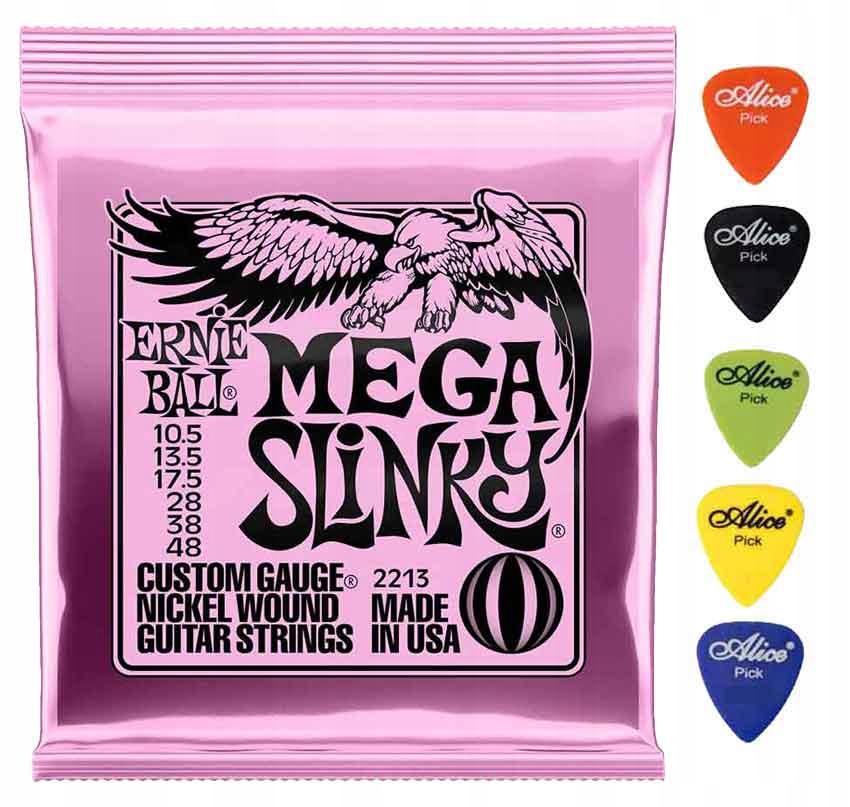 Ernie Ball EB2213 Slinky 10.5-48 struny + 5 KOSTEK