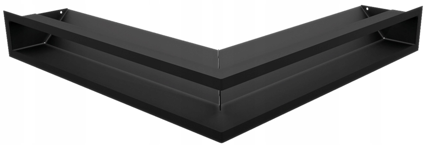 Ventilační mřížka do krbu Luft rohová 56x56x9 černá Slim
