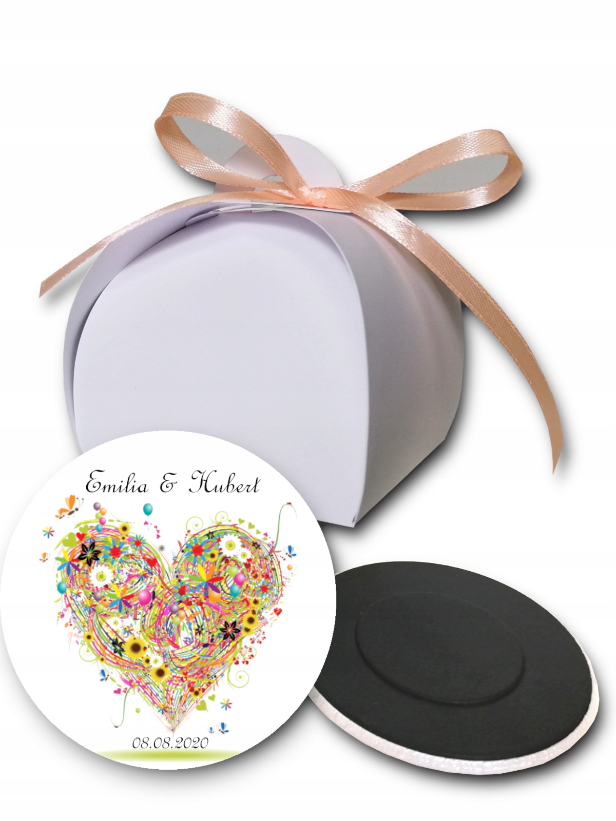 

Podziękowanie dla Gości Ślub magnes z pudełkiem