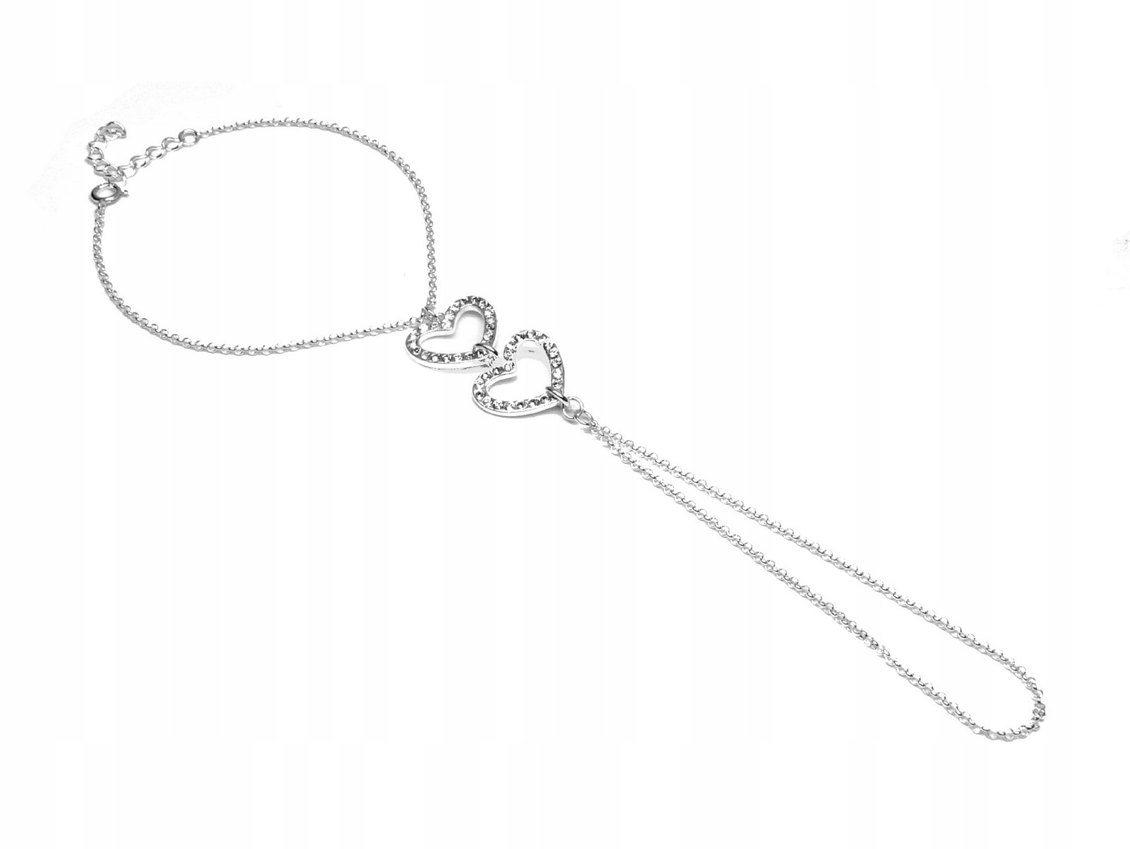 

Bransoletka Na Palec Serce Swarovski srebro 925