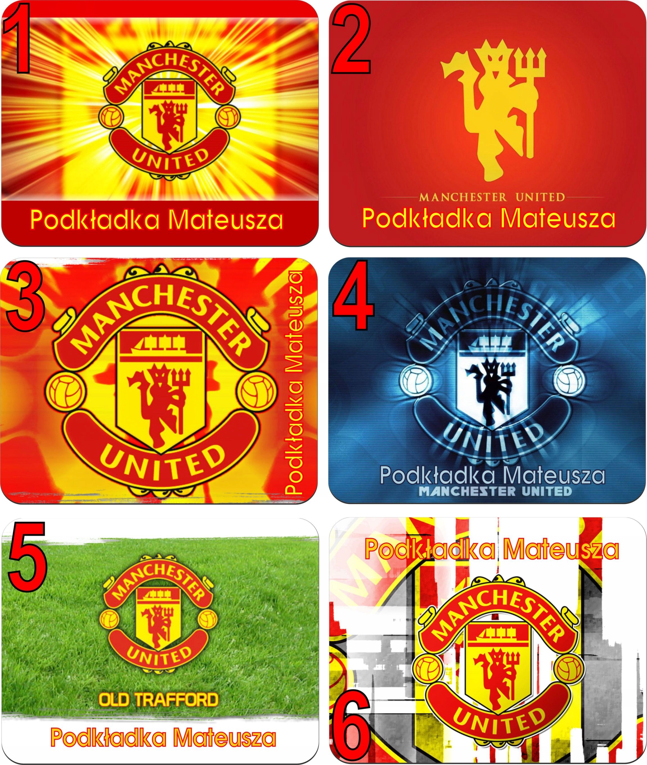 MANCHESTER UNITED PODKŁADKA POD MYSZ+IMIĘ Kod producenta MUP1