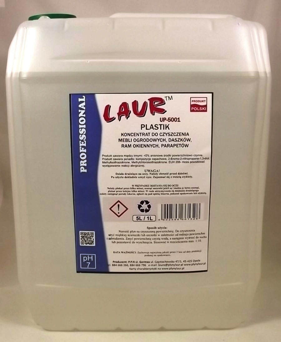 

Koncentrat Do Czyszczenia Plastików Laur 5L