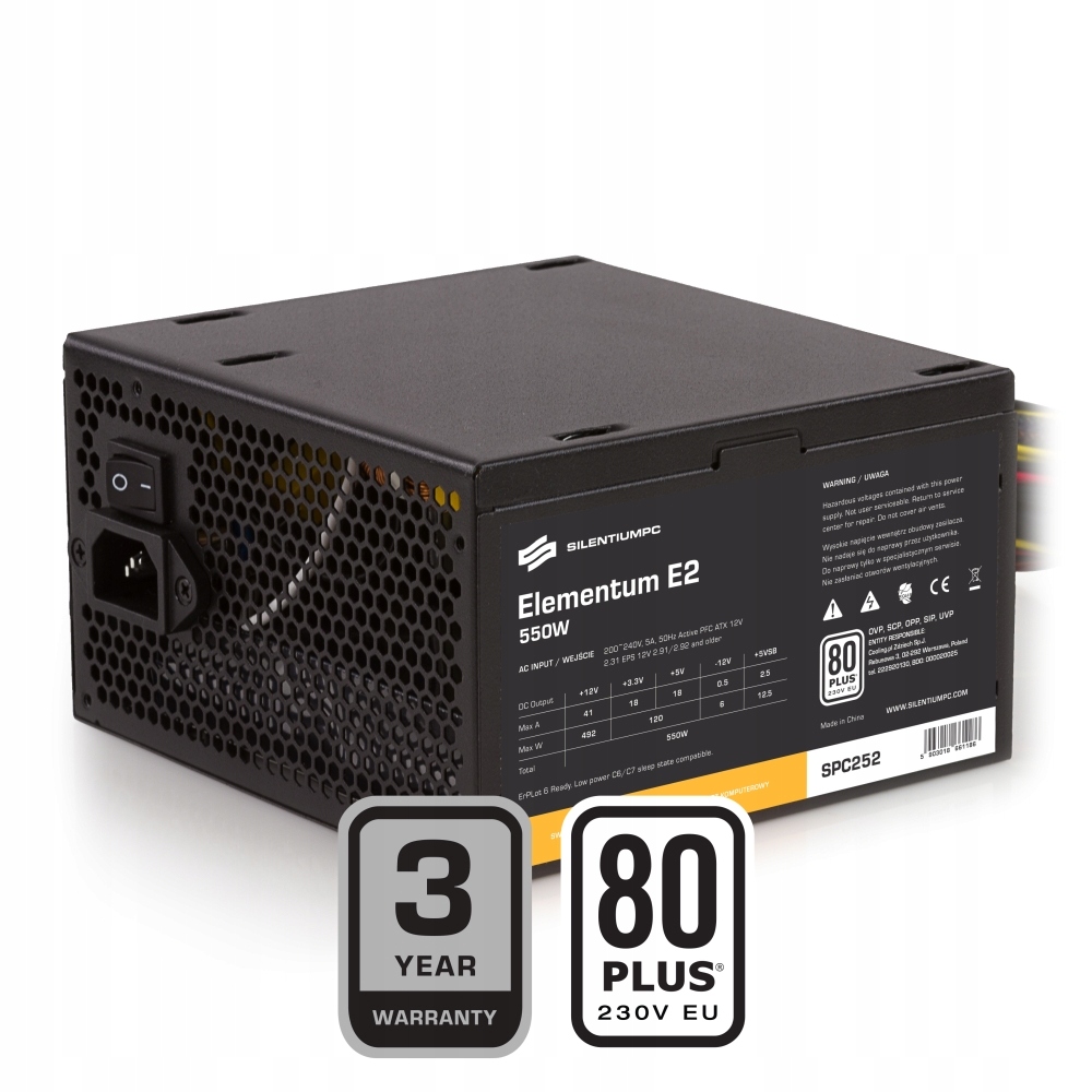 

SilentiumPC Elementum E2 550W 80 Plus Eu (SPC252)