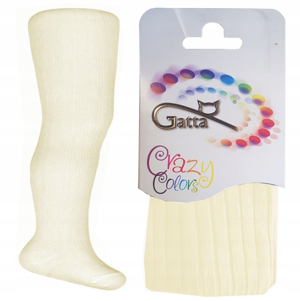 

Gatta rajstopki bawełna Ecru Prążki 80-86