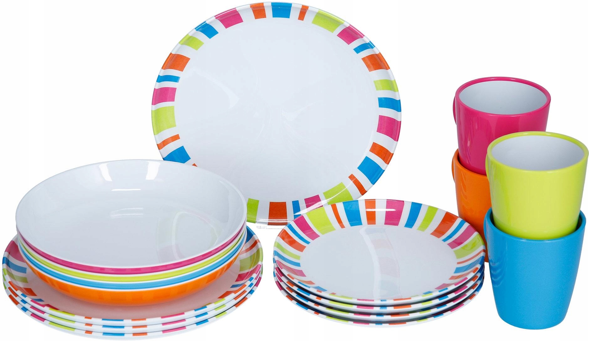 ZESTAW OBIADOWY MELAMINA BRUNNER SPECTRUM 16 SZT