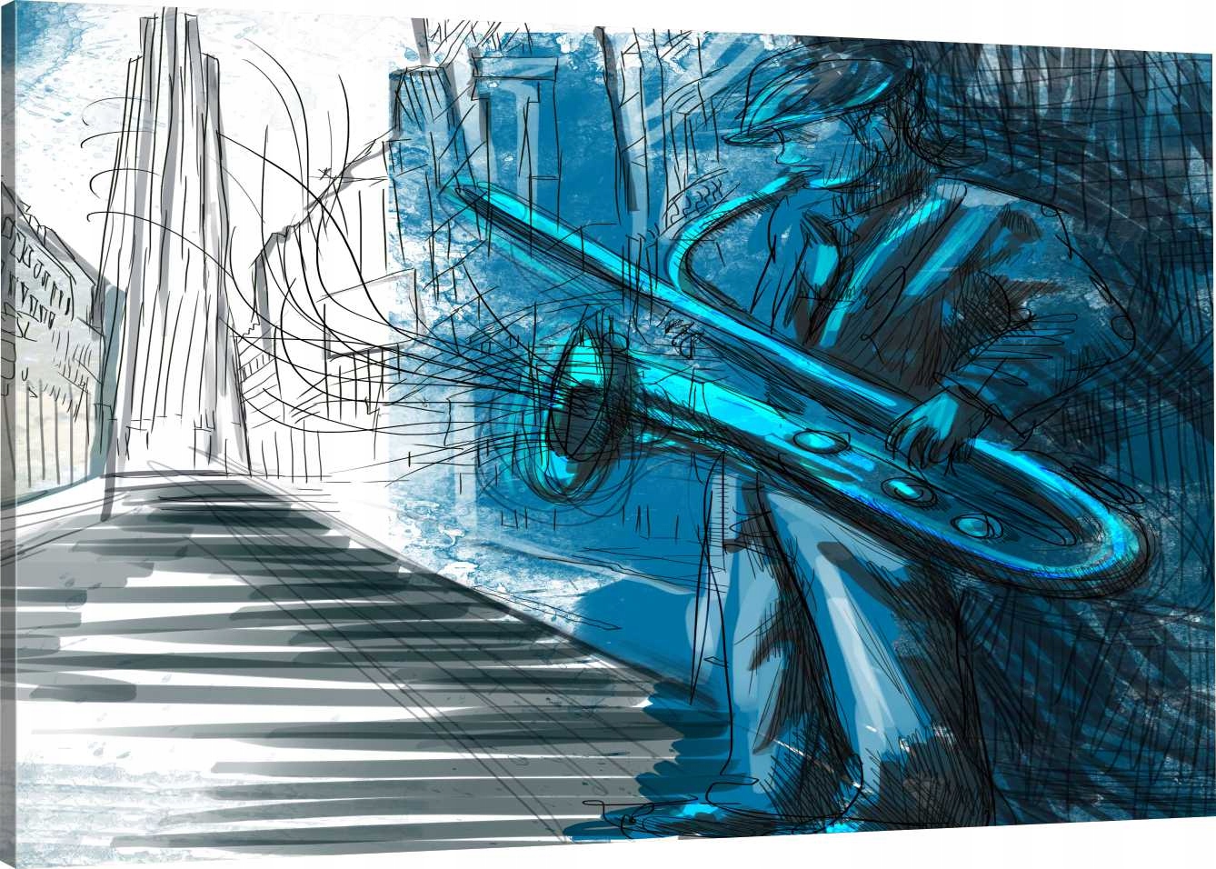 

Obraz Na Płótnie Uliczny Muzyk Abstrakcja 120X80