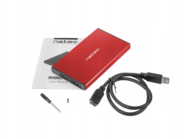 

Obudowa Hdd/ssd Natec Rhino 2,5'' SATA3 USB3.0 Red