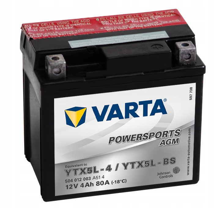 Akumulator Varta YTX5L-BS 12V 4Ah