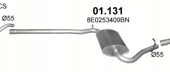 TŁUMIK ŚRODKOWY AUDI A4 01.131