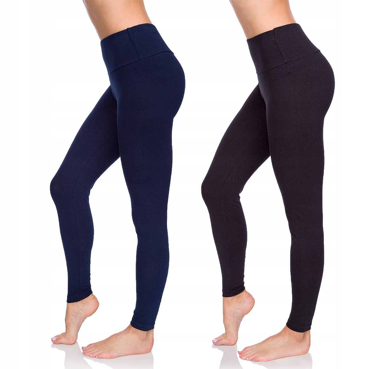 

2X Legginsy Getry Wyszczuplające Wysoki Stan Lwp