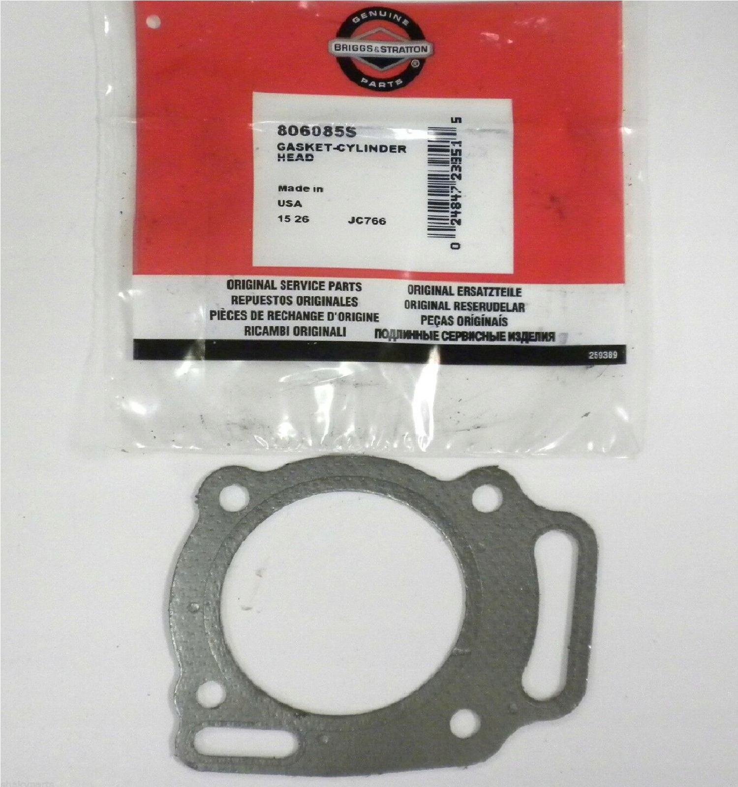 Uszczelka głowicy silnika B&S 806085S - Baras Typ uszczelka