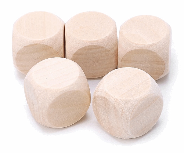 KOSTKA DO GRY DREWNIANA - 2 cm Nazwa brak