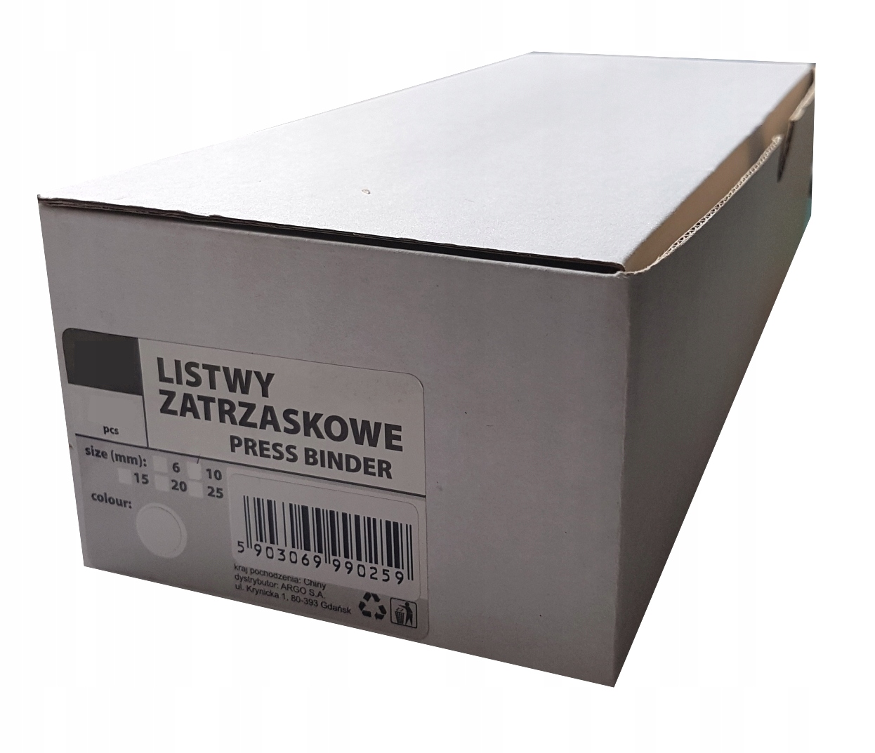 

Listwy do bindowania zatrzaskowe czerwone 15 mm 50