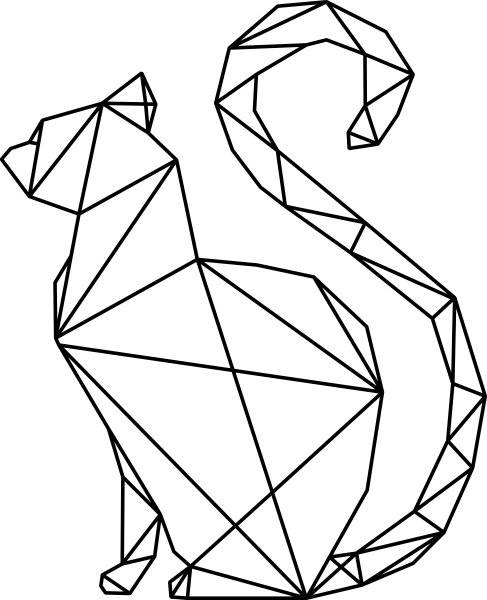 

Naklejka na ścianę Kot Geometryczny 50 cm