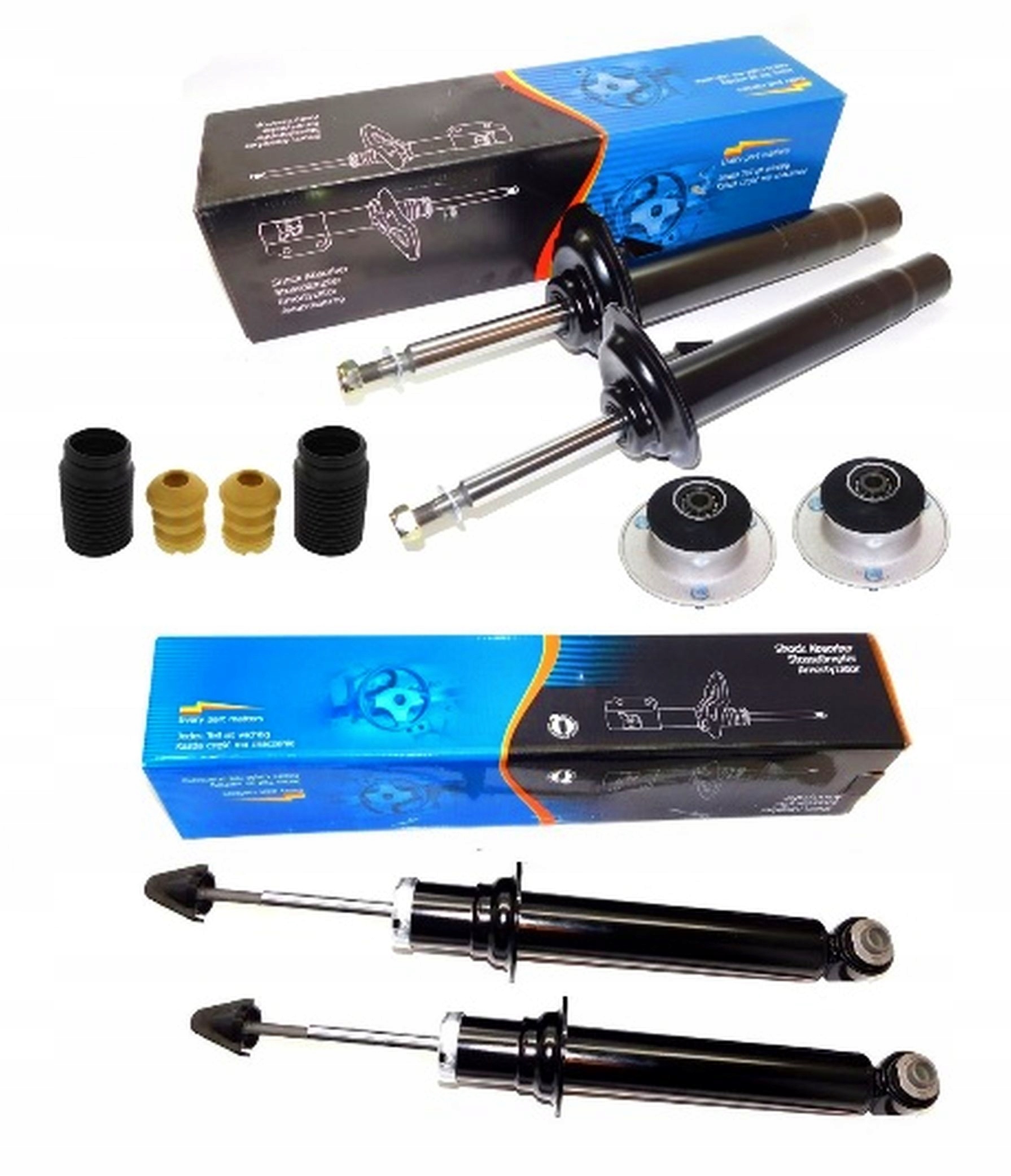 AMORTYZATORY TYŁ PRZÓD ODBOJE PODUSZKI BMW 5 E39