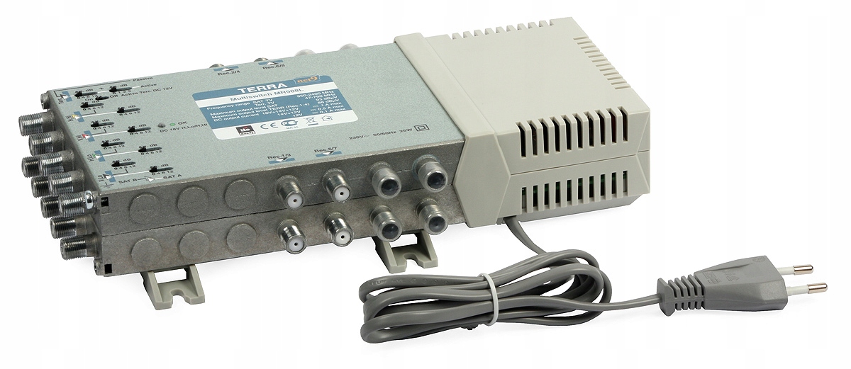 Multiswitch 2-SATELITY, 8-WYJŚĆ TERRA MR-908L WZM Marka Terra