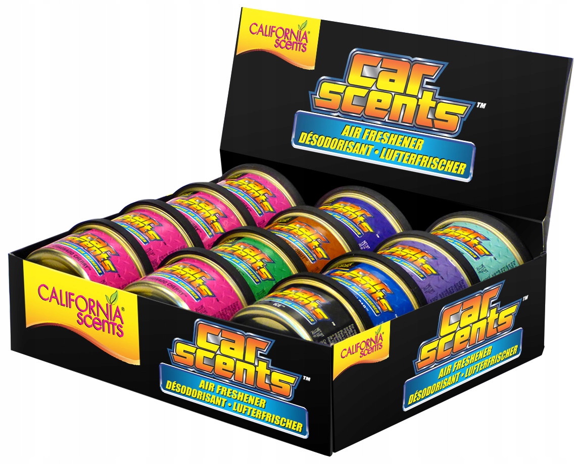 12x Zapach CALIFORNIA CAR SCENTS Mix Zapachow 42g