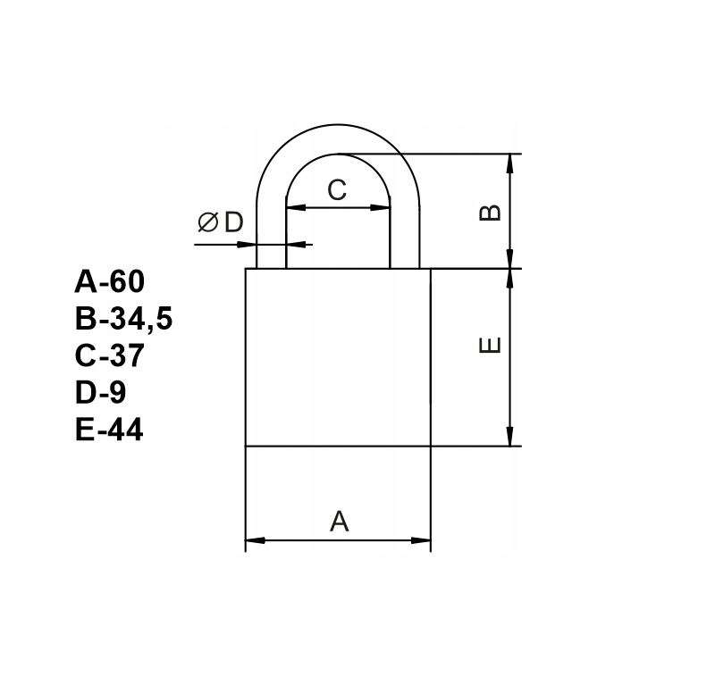 Trzy kłódki LOB KZ 60 - system jednego klucza Marka LOB