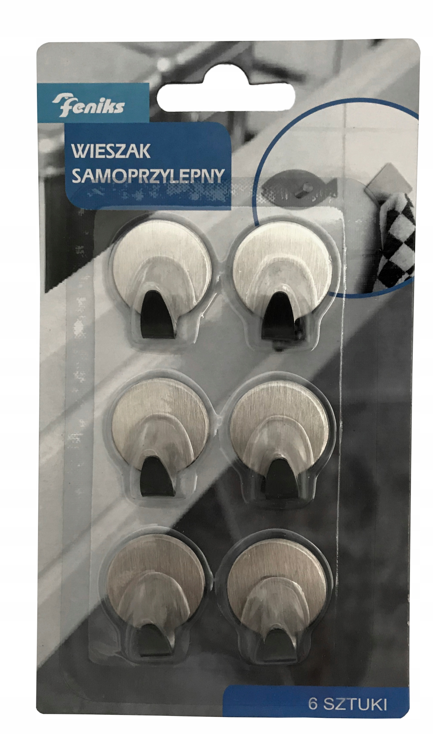 

Uchwyt wieszak metalowy samoprzylepny 25mm 6 szt